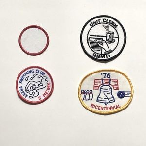 Lot of FOUR 4) Assorted Embroidery Sewing Appliqué Iron & Sew On Patch 🆕